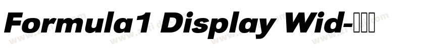 Formula1 Display Wid字体转换